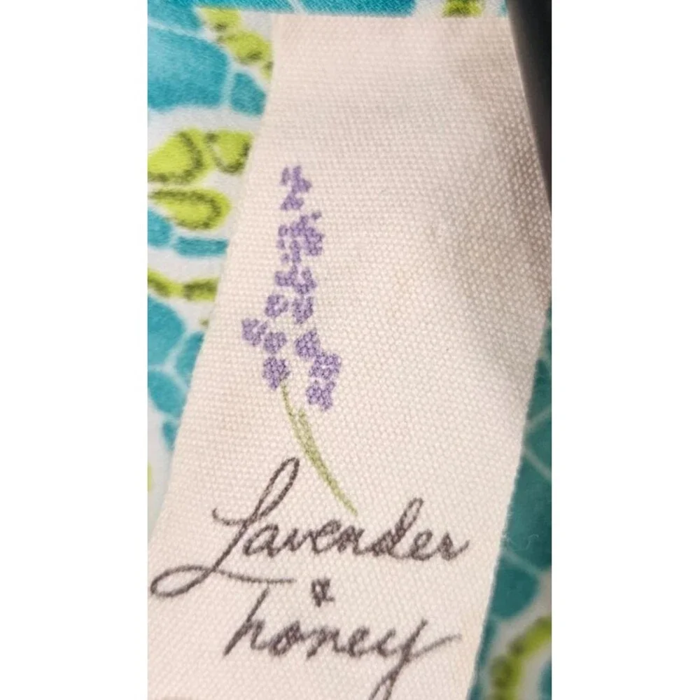 Lavender Honey Womens M Open Front Jacket Blue Green Paisley Art to Wear Kimono